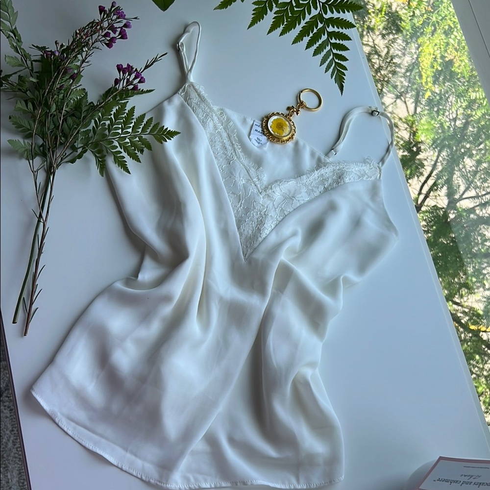 Nordstrom White Camisole with Silky Finish